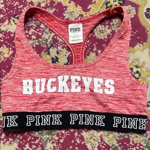 PINK Victoria's Secret Red and Black Sports Bra